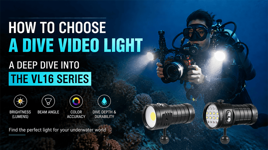 How to Choose a Dive Video Light: A Deep Dive Into the VL16 Series