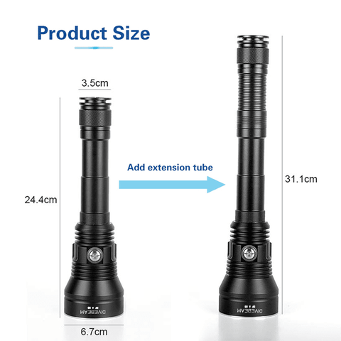 DF A88 Long Runtime Dive Flashlight