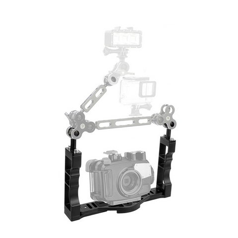 TR-D02 Lightweight Aluminum Dual Handle Underwater Camera Tray