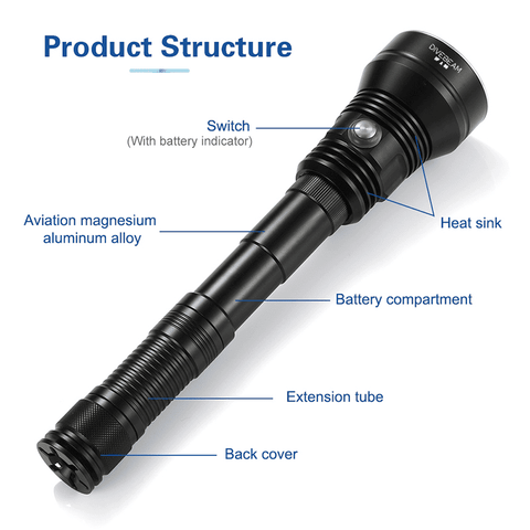 DF A88 Long Runtime Dive Flashlight