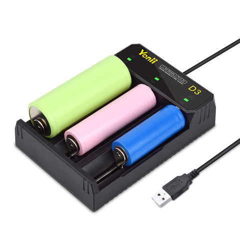 Triple-Slot Battery Charger