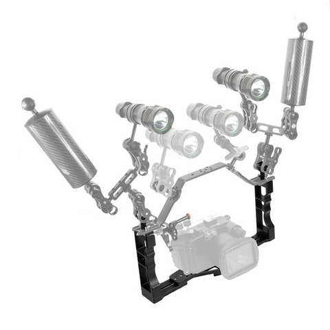 TR-D02 Lightweight Aluminum Dual Handle Underwater Camera Tray