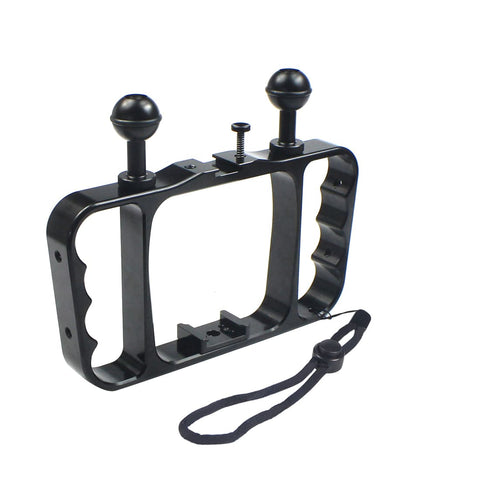 TR-D06 Aluminum Dual Handle Underwater Camera Cage for GoPro