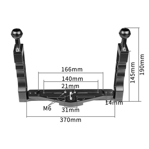 TR-D02 Lightweight Aluminum Dual Handle Underwater Camera Tray