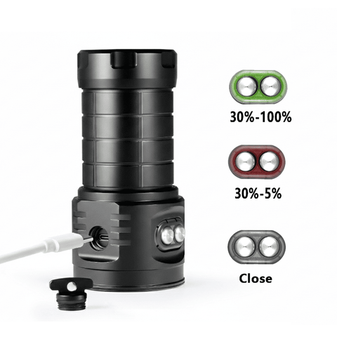 VL16 B Underwater Video Light Replaceable Battery