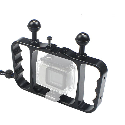 TR-D06 Aluminum Dual Handle Underwater Camera Cage for GoPro