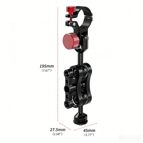 SH-07 Adjustable Ball Mount Flashlight Clamp